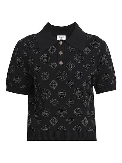 City Jacquard Knit Polo Shirt