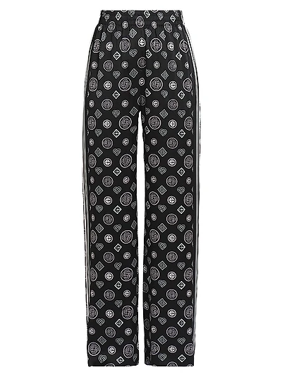 Monogram Silk Trousers