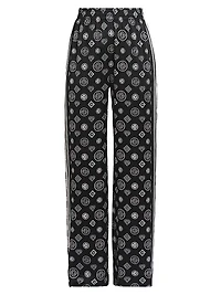 Monogram Silk Trousers