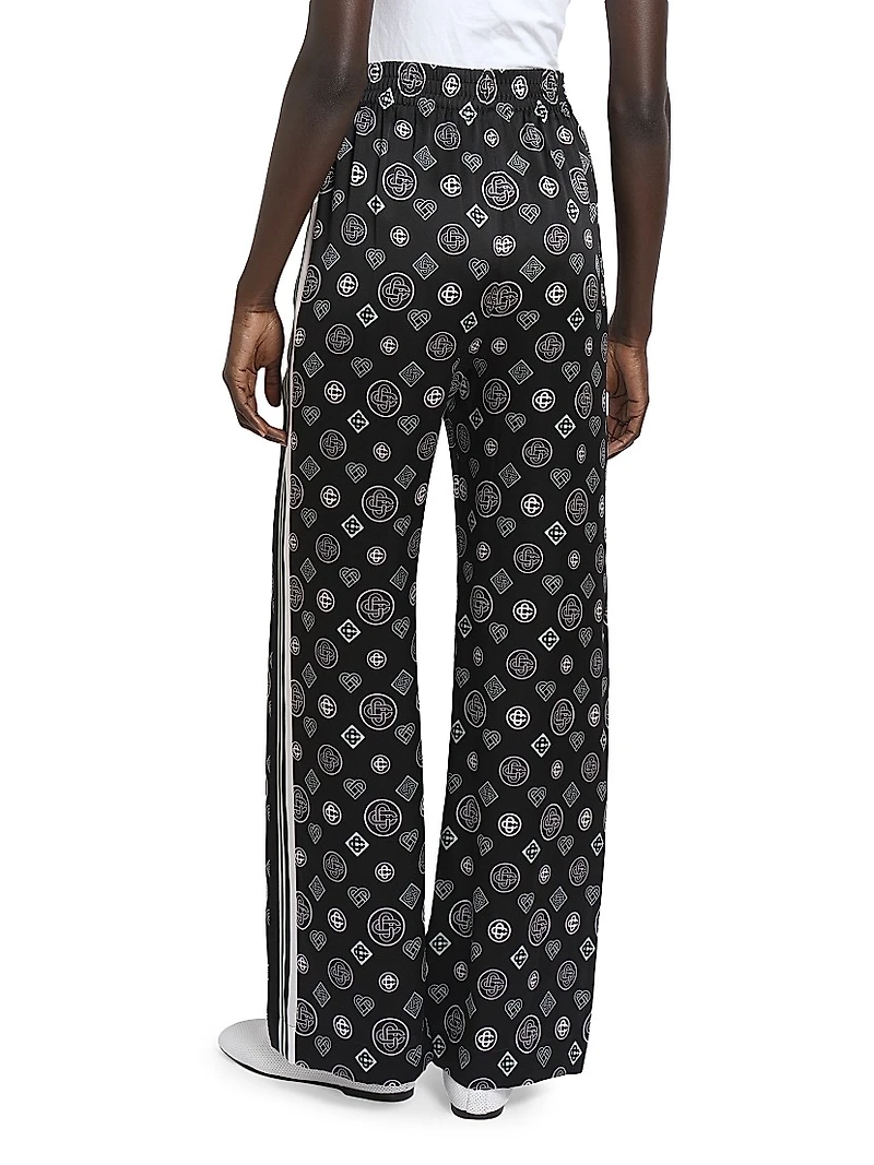 Monogram Silk Trousers