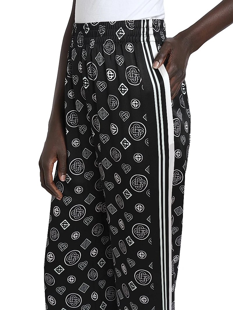 Monogram Silk Trousers