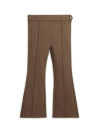 Little Girl's & Knit Jacquard Herringbone Pants