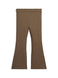 Little Girl's & Knit Jacquard Herringbone Pants