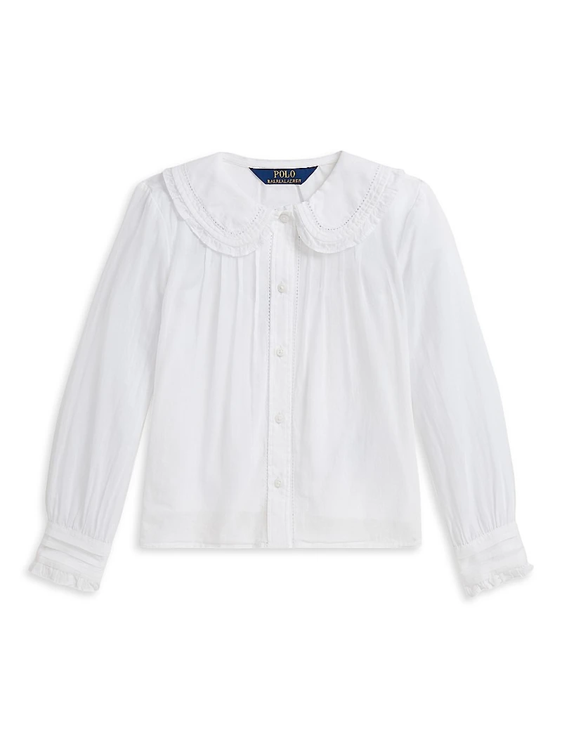 Little Girl's & Cotton Voile Blouse