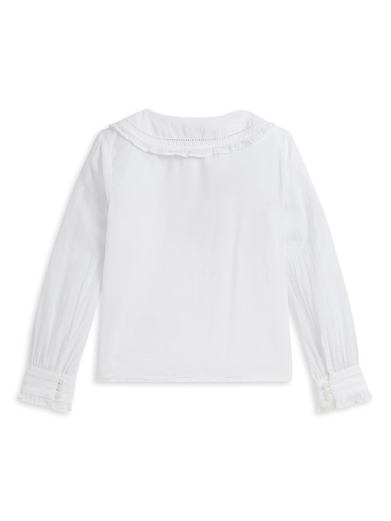 Little Girl's & Cotton Voile Blouse