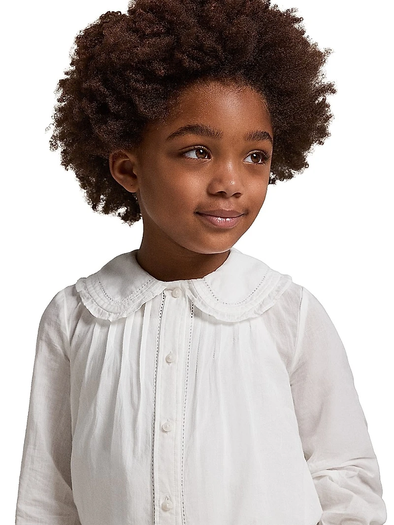 Little Girl's & Cotton Voile Blouse