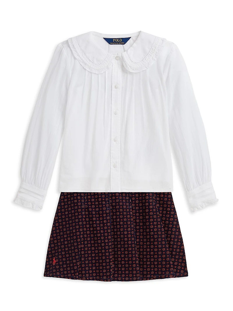 Little Girl's & Cotton Voile Blouse