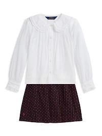 Little Girl's & Cotton Voile Blouse