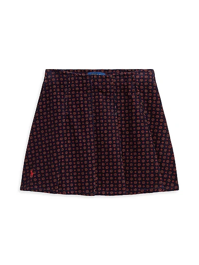 Little Girl's & Printed Corduroy Skirt