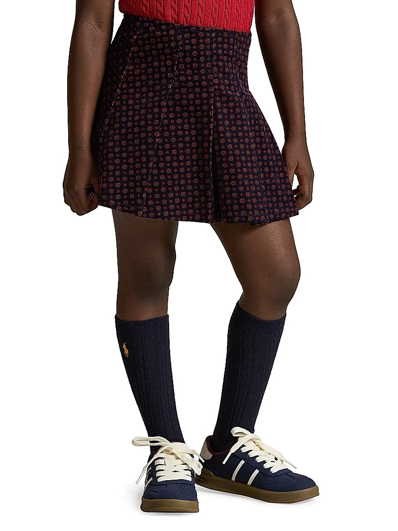 Little Girl's & Printed Corduroy Skirt