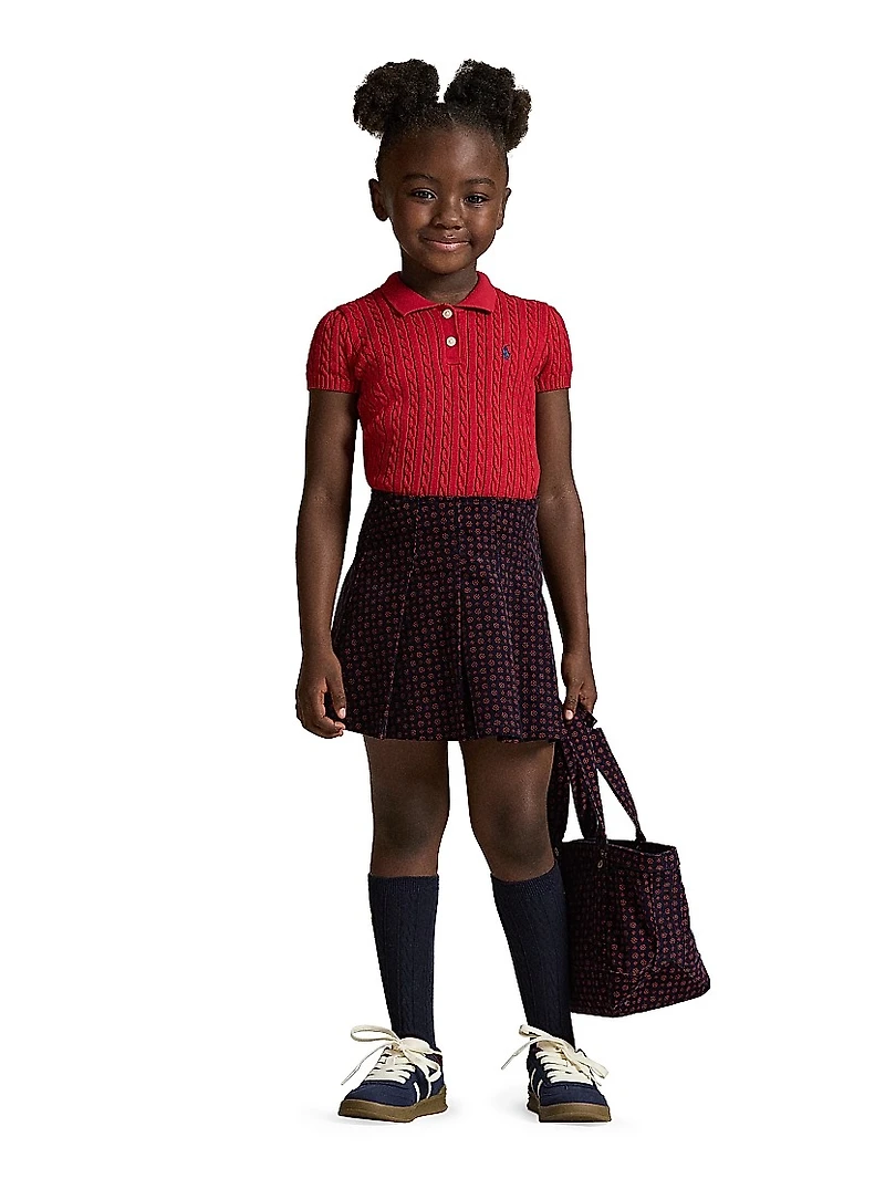 Little Girl's & Printed Corduroy Skirt