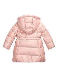 Girl's Cecilia Metallic Down Parka Coat