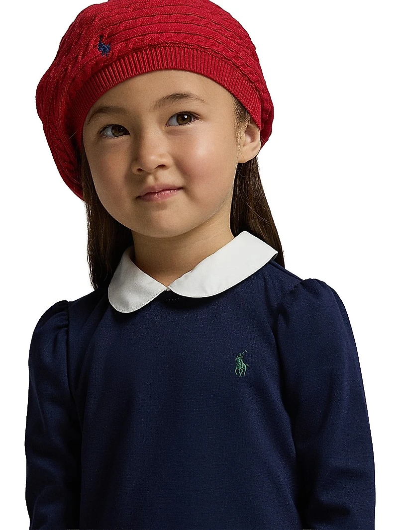 Little Girl's & Polo Plaid Long-Sleeve Dress