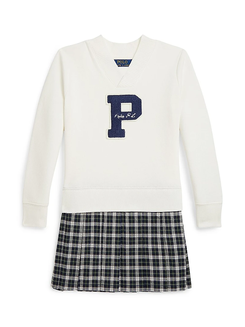 Little Girl's & Fleece Knit Long-Sleeve Dress