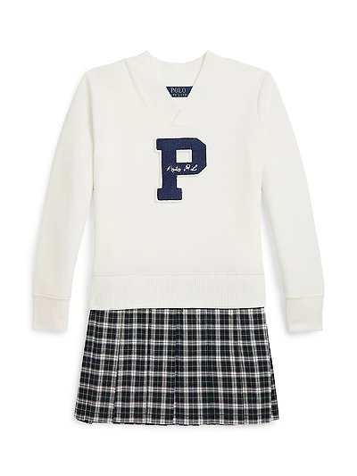 Little Girl's & Fleece Knit Long-Sleeve Dress