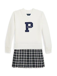 Little Girl's & Fleece Knit Long-Sleeve Dress