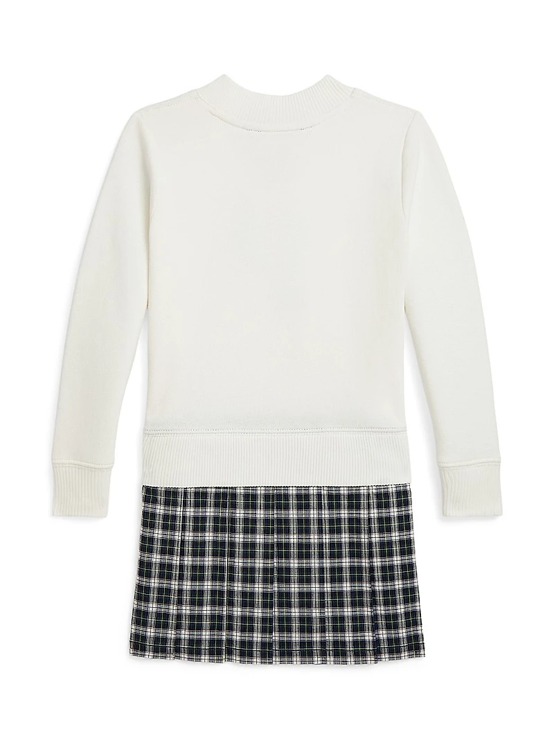 Little Girl's & Fleece Knit Long-Sleeve Dress