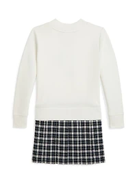 Little Girl's & Fleece Knit Long-Sleeve Dress