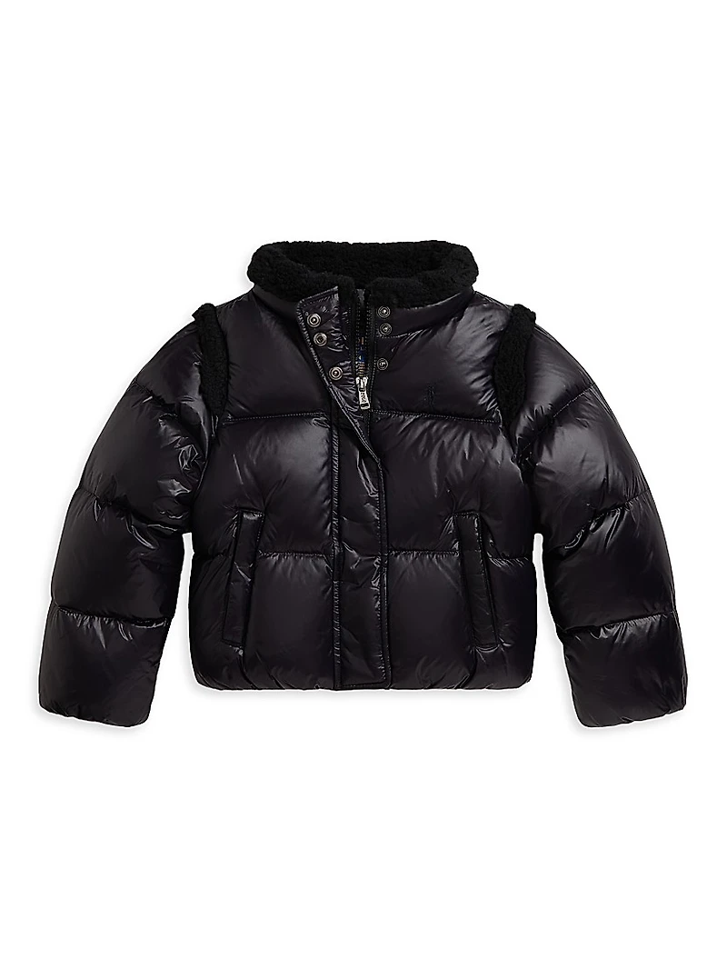 Little Girl's & Nylon Taffeta Down Jacket
