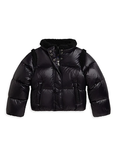 Little Girl's & Nylon Taffeta Down Jacket