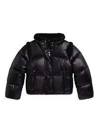 Little Girl's & Nylon Taffeta Down Jacket