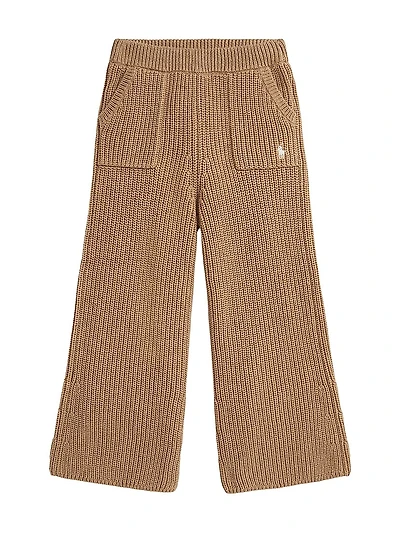 Little Girl's & Cotton Knit Wide-Leg Pants