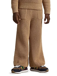 Little Girl's & Cotton Knit Wide-Leg Pants
