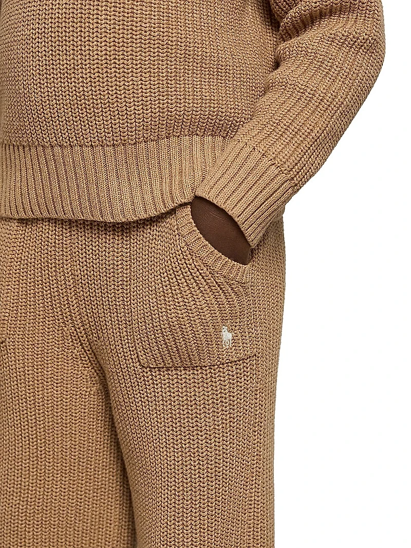 Little Girl's & Cotton Knit Wide-Leg Pants