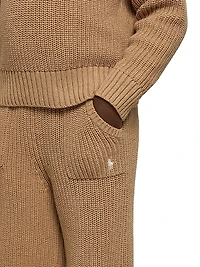 Little Girl's & Cotton Knit Wide-Leg Pants