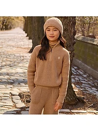 Little Girl's & Cotton Knit Wide-Leg Pants