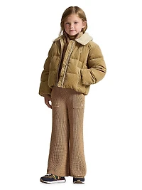 Little Girl's & Cotton Corduroy Puffer Jacket