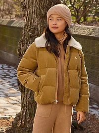 Little Girl's & Cotton Corduroy Puffer Jacket