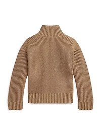 Little Girl's & Knit Half-Zip Pullover