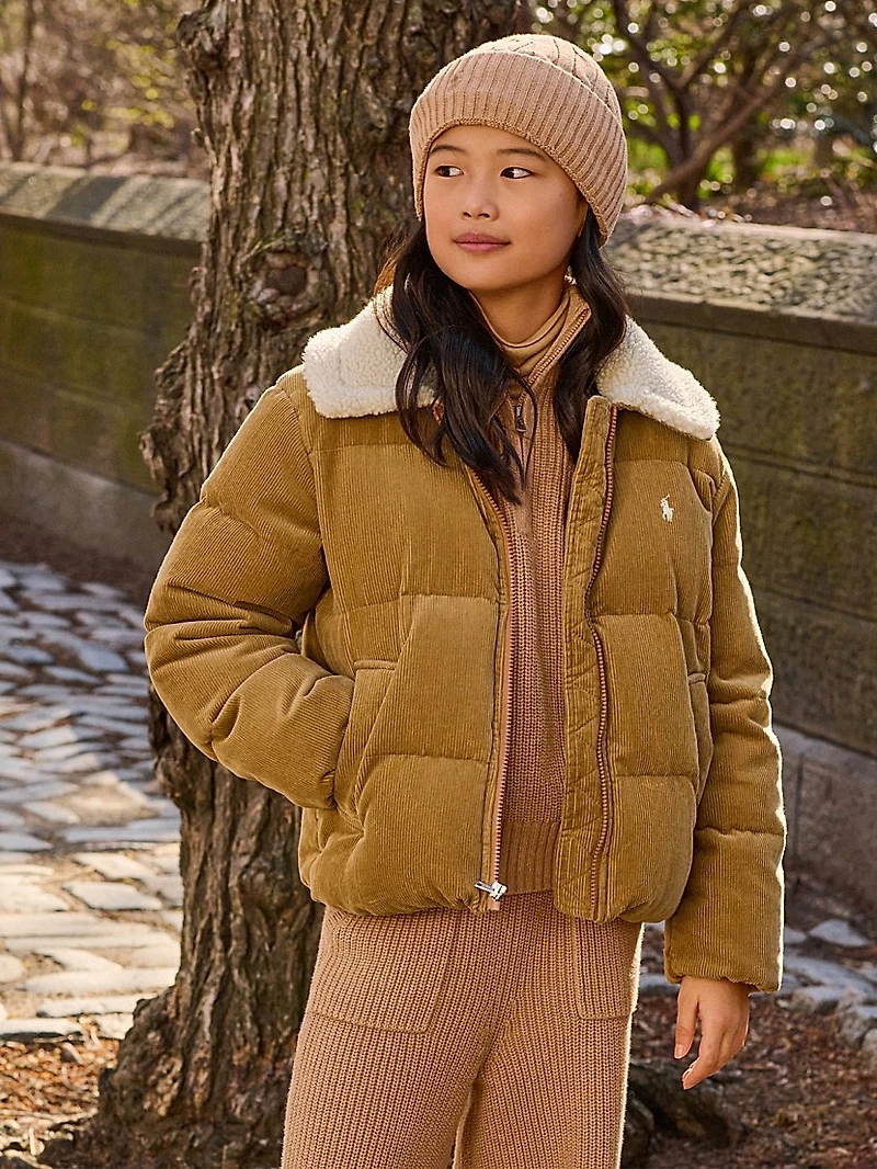 Little Girl's & Knit Half-Zip Pullover