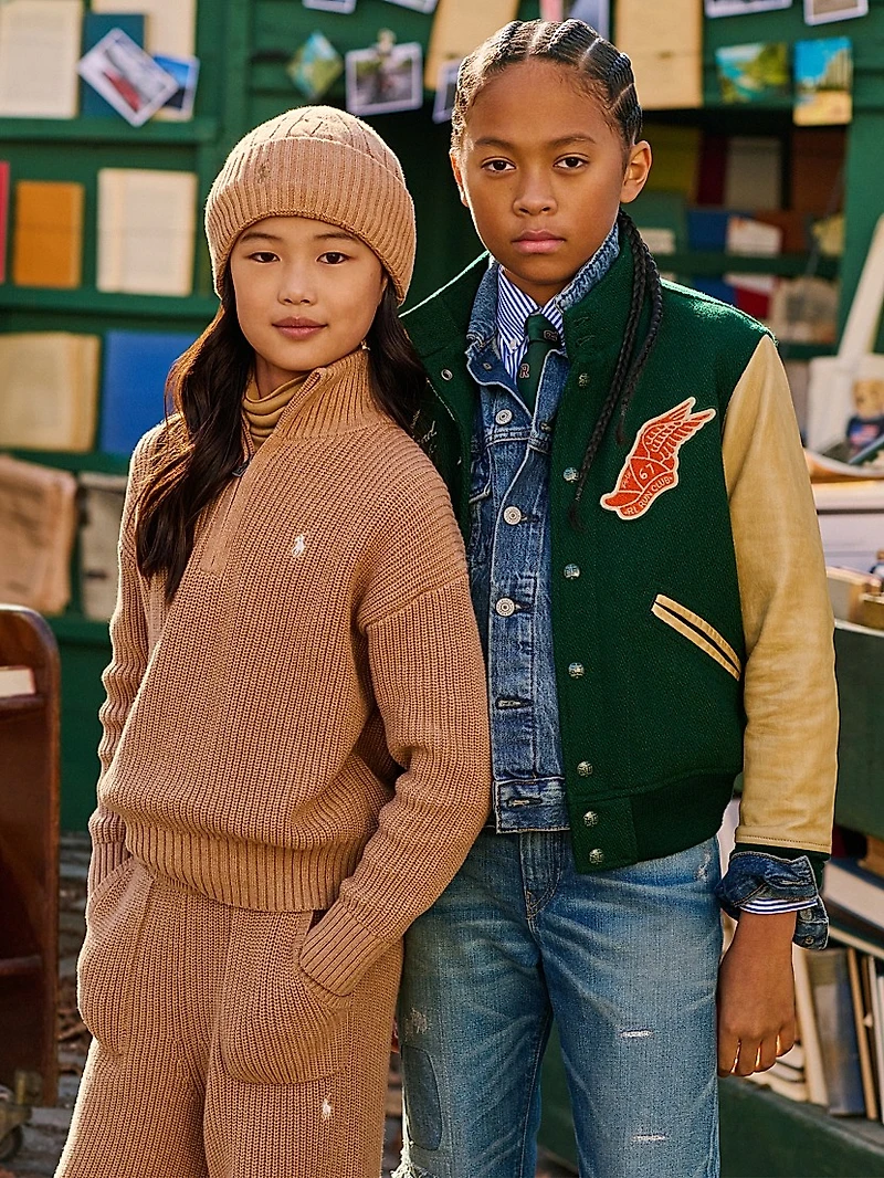 Little Girl's & Knit Half-Zip Pullover