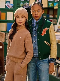 Little Girl's & Knit Half-Zip Pullover