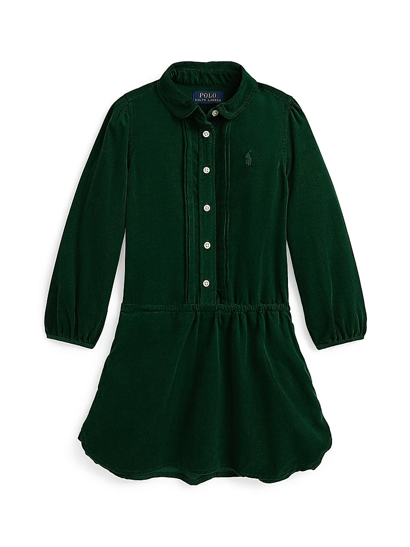Little Girl's & Corduroy Cotton Shirtdress