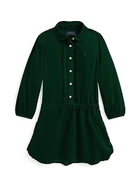 Little Girl's & Corduroy Cotton Shirtdress