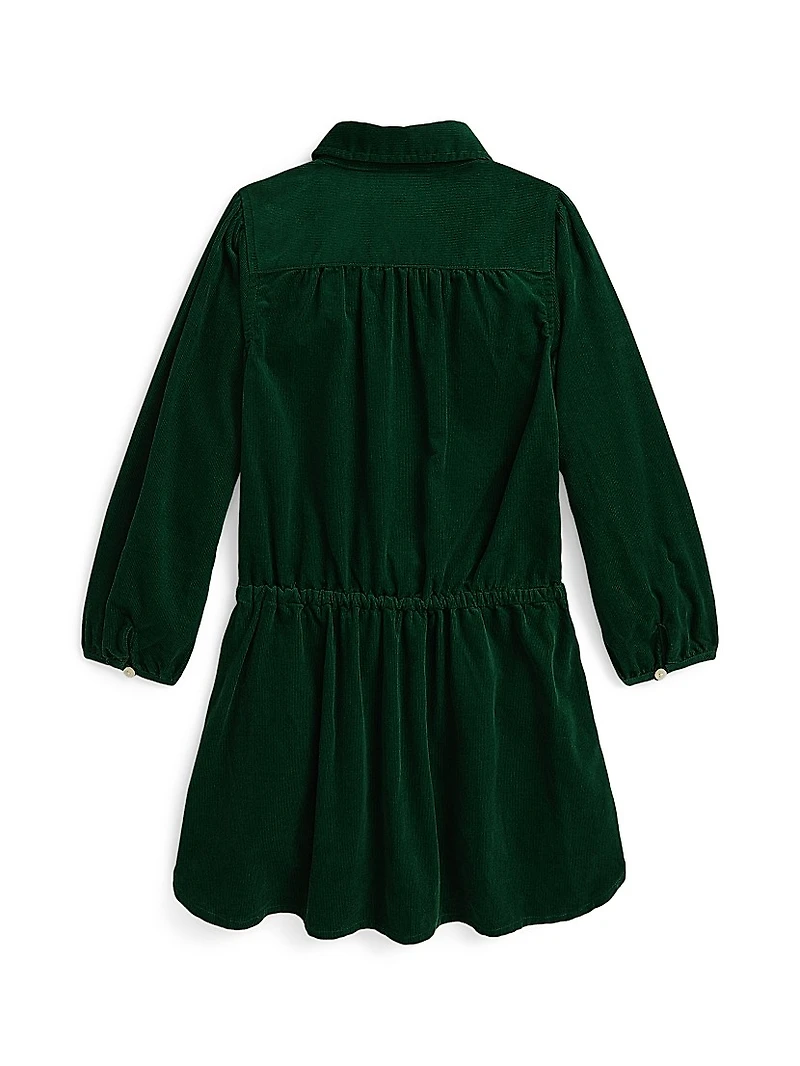 Little Girl's & Corduroy Cotton Shirtdress