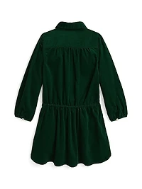 Little Girl's & Corduroy Cotton Shirtdress