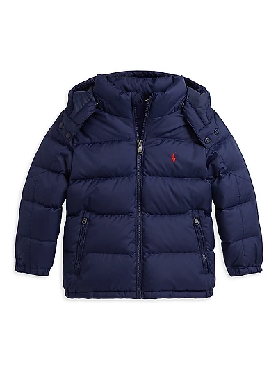Little Boy's & Down Puffer Bomber Jacket