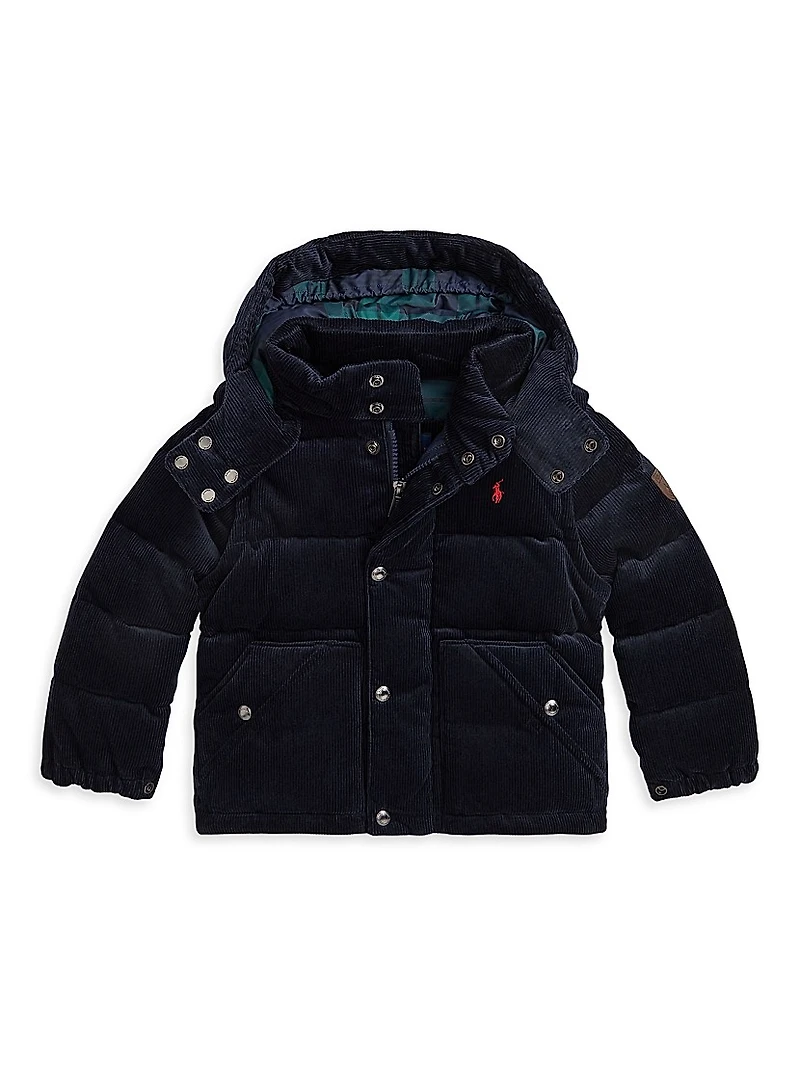 Little Boy's & Corduroy Down Bomber Jacket