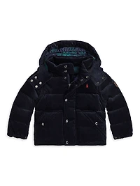 Little Boy's & Corduroy Down Bomber Jacket