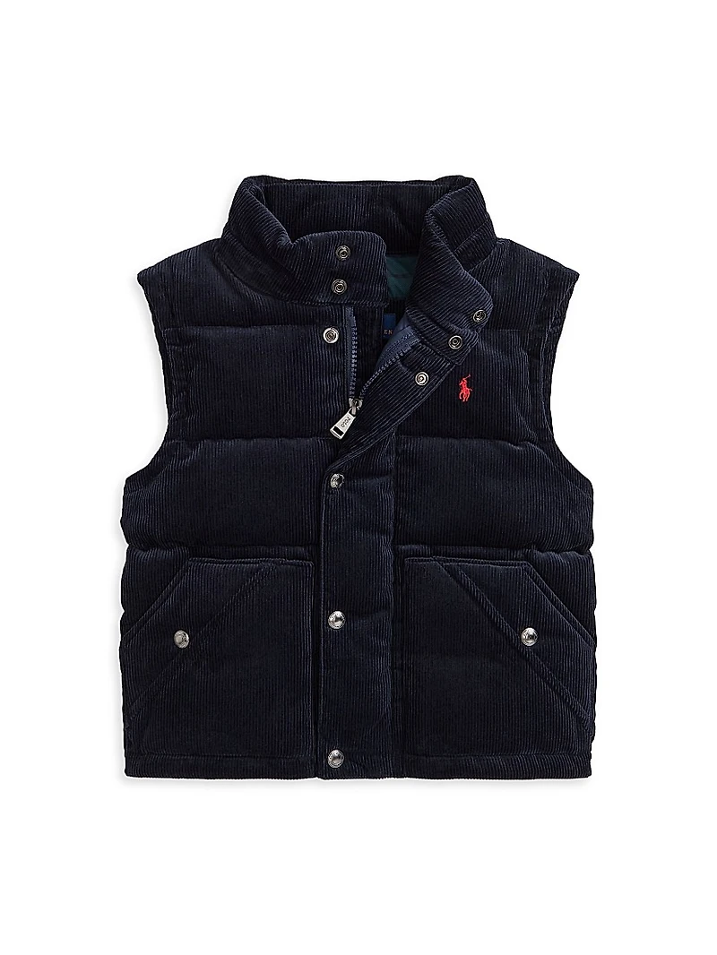 Little Boy's & Corduroy Down Bomber Jacket