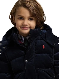 Little Boy's & Corduroy Down Bomber Jacket