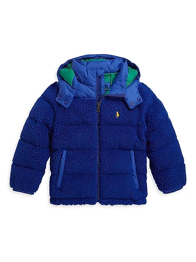 Little Boy's & Teddy Ripstop Bomber Jacket