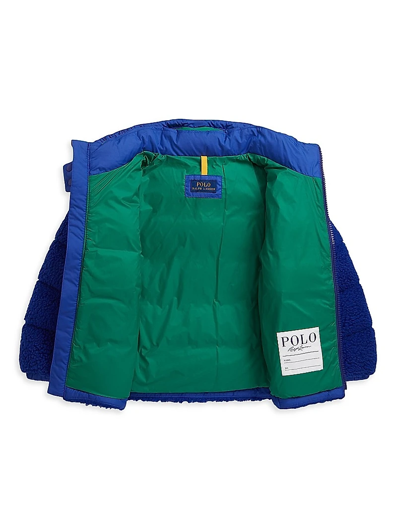 Little Boy's & Teddy Ripstop Bomber Jacket