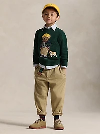 Little Boy's & Polo Bear Cotton Sweater