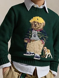 Little Boy's & Polo Bear Cotton Sweater