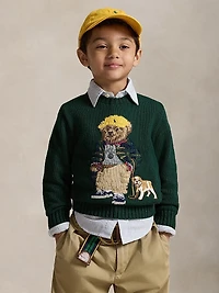 Little Boy's & Polo Bear Cotton Sweater